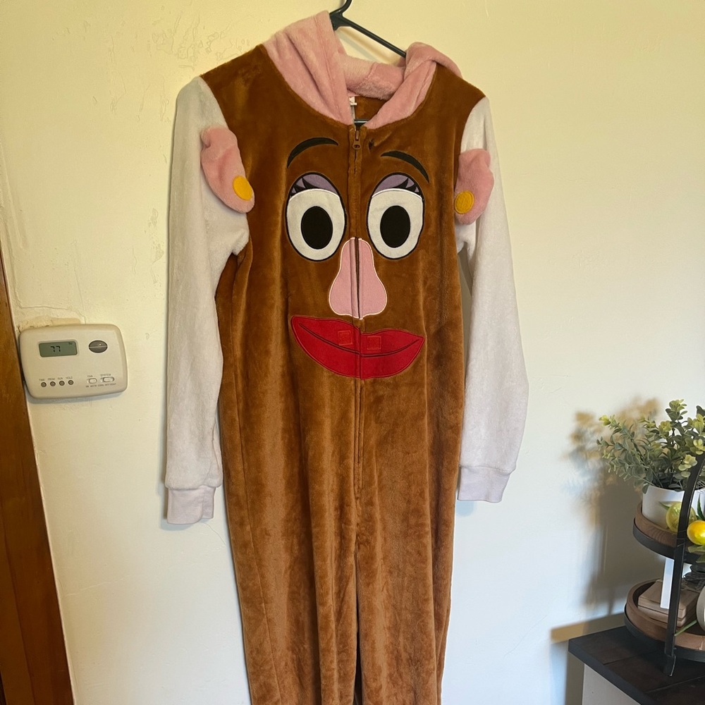 Disney Adult Mrs. Potato Head Onesie Pajama Costume